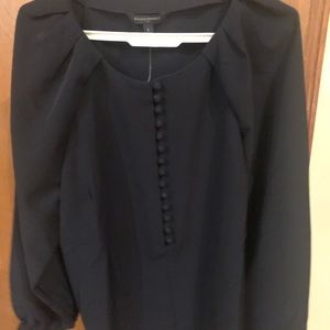 Covered button blouse